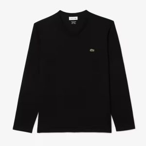 Lacoste Men's Lightweight Pima Cotton V-Neck T-Shirt