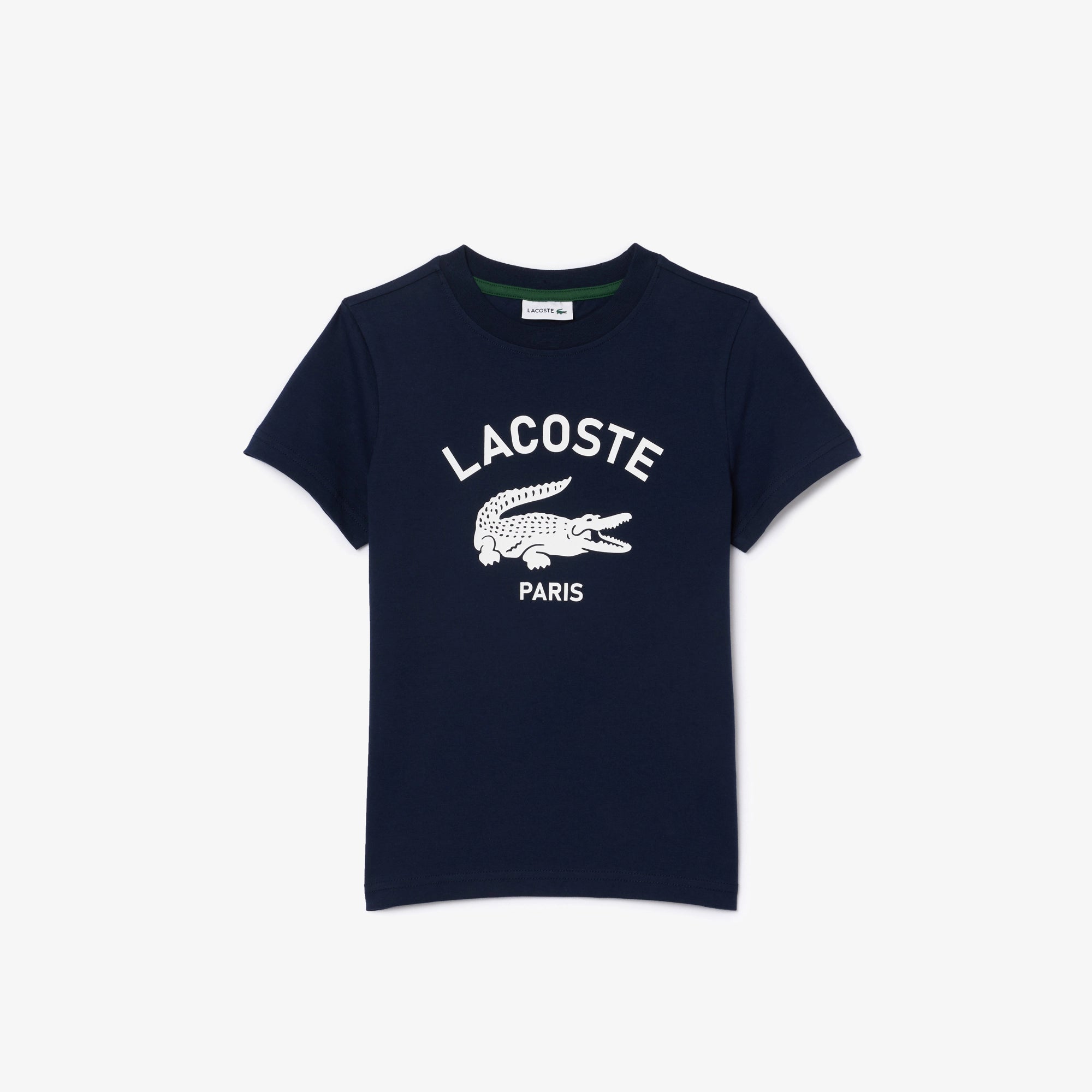 Lacoste Kids' Signature Print Cotton T-Shirt