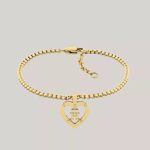 Tommy Hilfiger Monogram Heart Gold-Tone Bracelet
