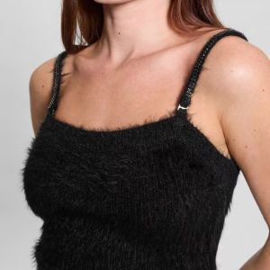 Guess Keyla Fuzzy Sweater Crop Cami