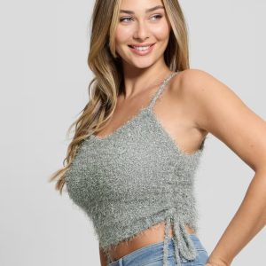 Guess Shirr Eyelash Drawstring Cami