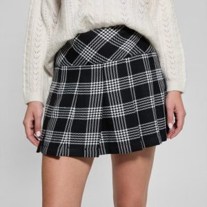 Guess Reeva Plaid Pleated Skort