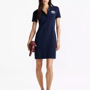 Tommy Hilfiger Embroidered Stretch Slim Fit Polo Dress
