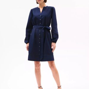 Tommy Hilfiger Lace Logo Trim Shirtdress