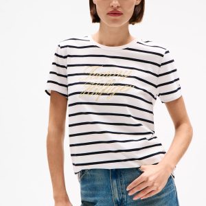 Tommy Hilfiger Script Logo Stripe T-Shirt