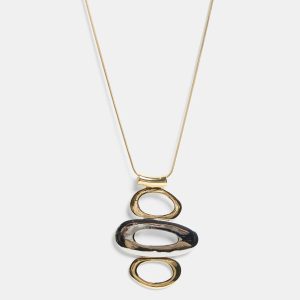 Laura Oval Layer Pendant Necklace