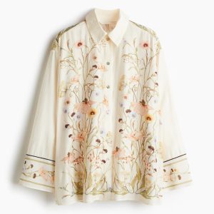 H&M Floral-Motif Shirt