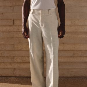 H&M Loose-Fit Linen-Blend Suit Pants