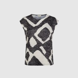 LAURA Printed Burnout T-Shirt