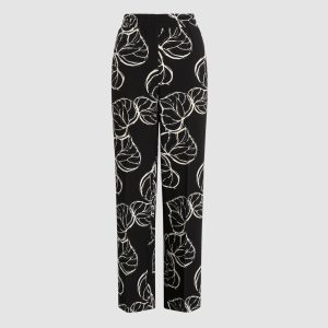 LAURA Wide-Leg Crepe Pants