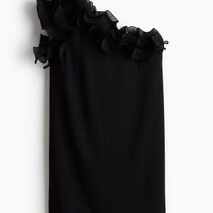 H&M Ruffle-Trimmed One-Shoulder Dress
