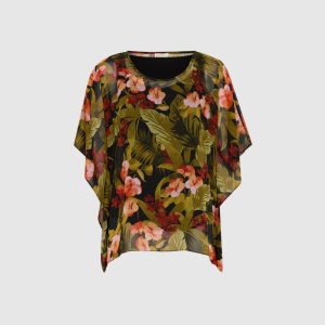 LAURA Tropical Print Blouse