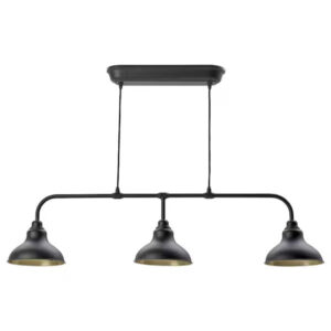 IKEA AGUNNARYD Pendant lamp with 3 lamps, black, 48 "