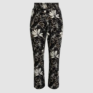 LAURA Crepe Floral Wide Leg Pants