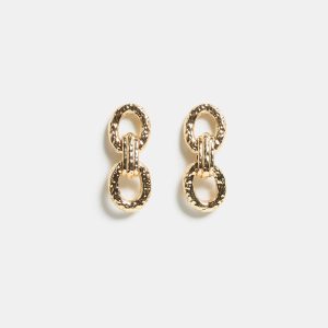 Laura Tiered Hammered Link Earrings