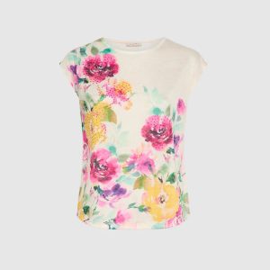 LAURA Floral Placement Print T-Shirt
