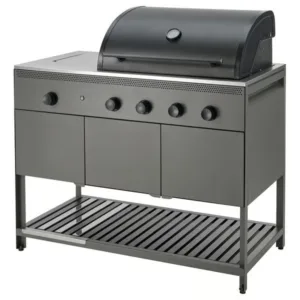 IKEA BÅTSKÄR Gas grill with side burner, outdoor/dark gray, 47 1/4x23 5/8 "