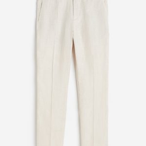 H&M Slim Fit Linen Suit Pants