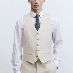 H&M Slim-Fit Linen Suit Vest