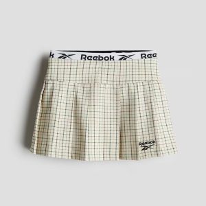 H&M Pleated Motif-Detail Skirt