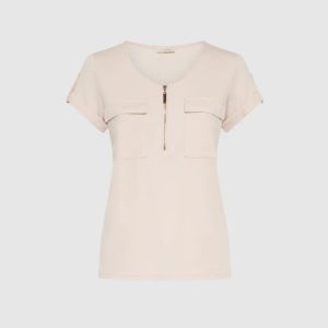 LAURA Zip Front T-Shirt