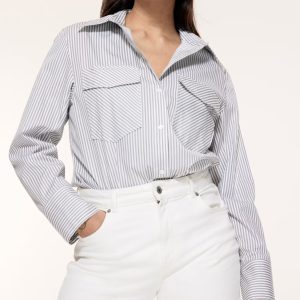 H&M Fitted Poplin Shirt