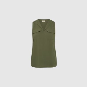 LAURA Sleeveless Pocket Blouse