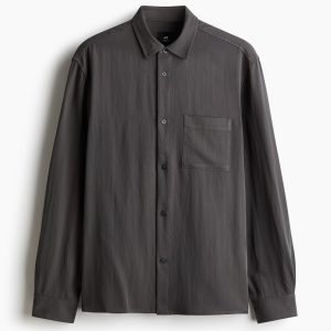 H&M Loose-Fit Satin Shirt