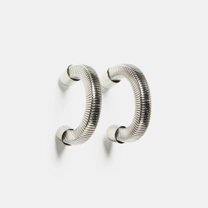 Laura Watch Chain Hoop Earrings