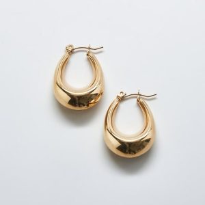 Gap Gold Oval Hoop Earrings