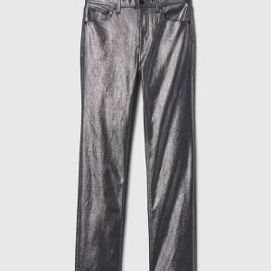 Gap High Rise Metallic '90s Straight Jeans