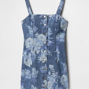 Gap Denim Floral Mini Dress
