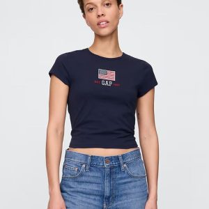 Gap Cropped Graphic T-Shirt