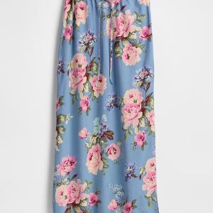 Gap Linen-Blend Midi Skirt