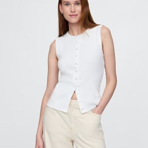 Gap Modern Rib Cardigan Vest