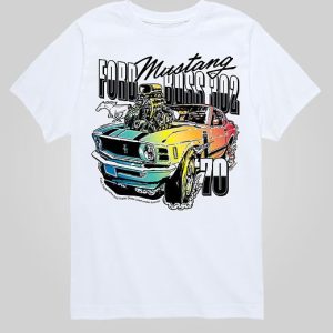 Gap Kids Ford 1970 Ford Mustang Rainbow Short Sleeve Graphic Tee