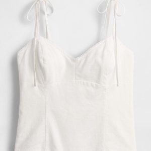 Gap Linen-Blend Tie-Strap Cami