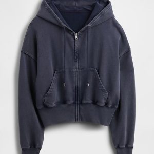 Gap Heavyweight French Terry Oversized Zip Wedge Hoodie