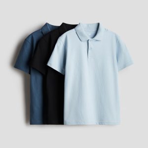 H&M 3-pack Cotton Polo Shirts