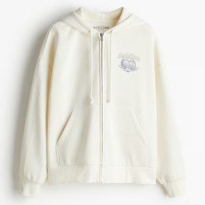 H&M Oversized Hooded Jacket with Motif