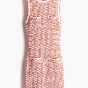 H&M Pocket-Detail Textured-Knit Dress