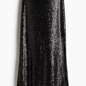 H&M Sequined Midi Skirt