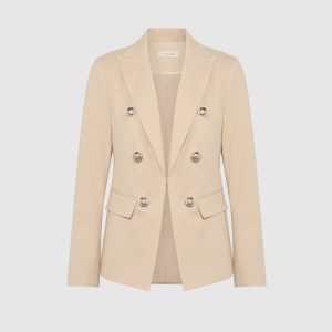 LAURA Contrast Stitch Denim Blazer