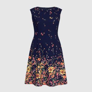 LAURA Floral Trim Dress