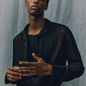 H&M Regular Fit Hole-Knit Resort Shirt