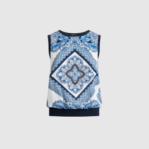 LAURA Paisley Print Top