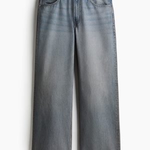 H&M Loose Straight High Jeans