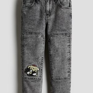 H&M Appliquéd Jeans