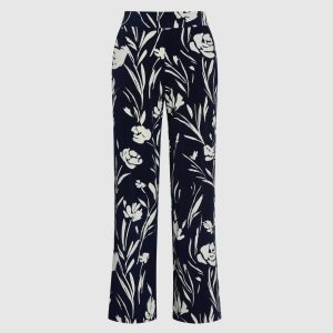 LAURA Wide-Leg Floral Print Pants