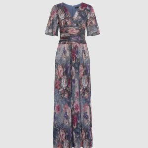 LAURA Metallic Floral Dress